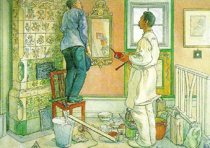 Carl Larsson mina vanner snickaren och malaren